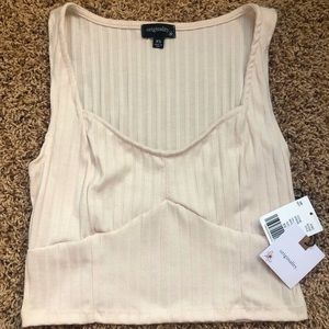 Cropped white top from Dry Goods.